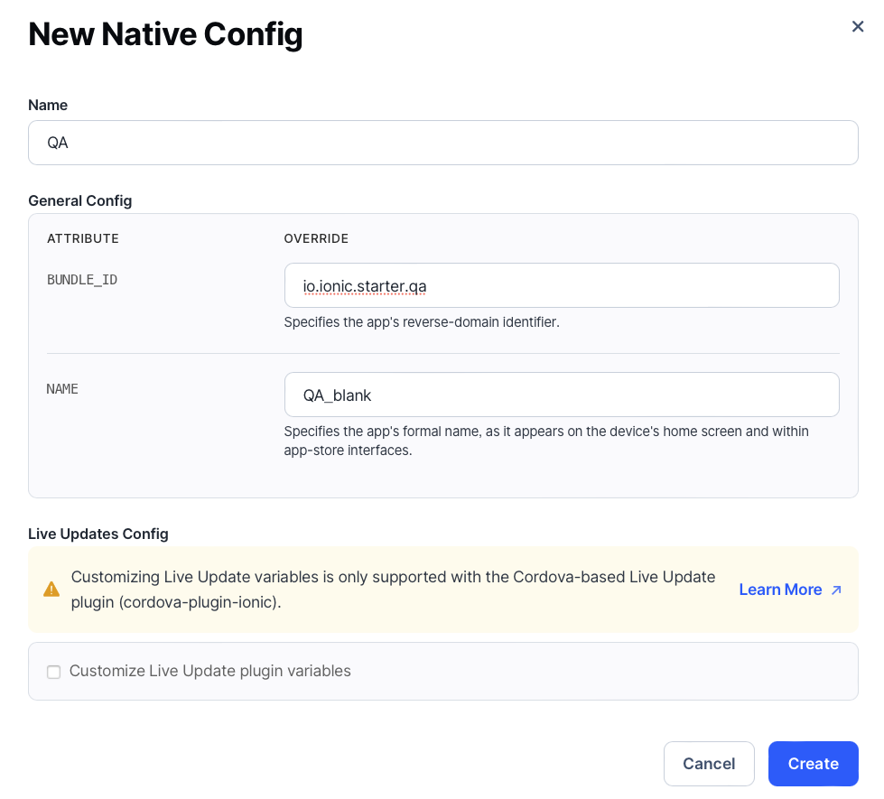 Appflow-native-config
